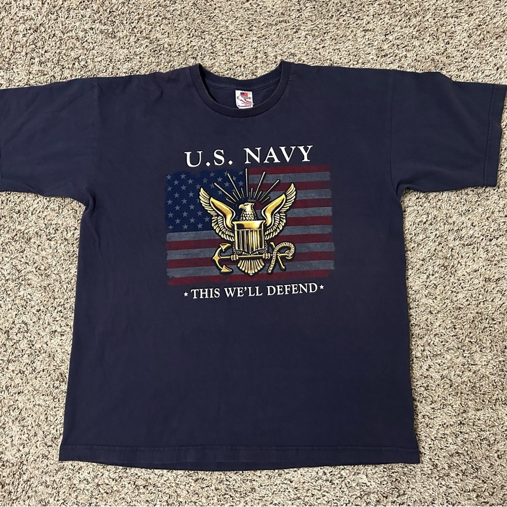 U.S. Navy Blue Graphic Tee - Short Sleeve